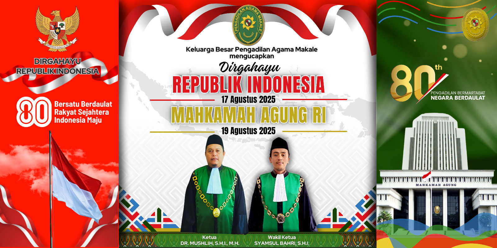 HUT REPUBLIK INDONESIA & MAHKAMAH AGUNG RI KE-80